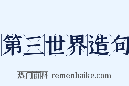 第三世界造句是什么意思的图片